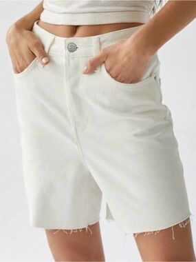 Urban Outfitters BDG Cream High-Rise Button-Fly Shorts